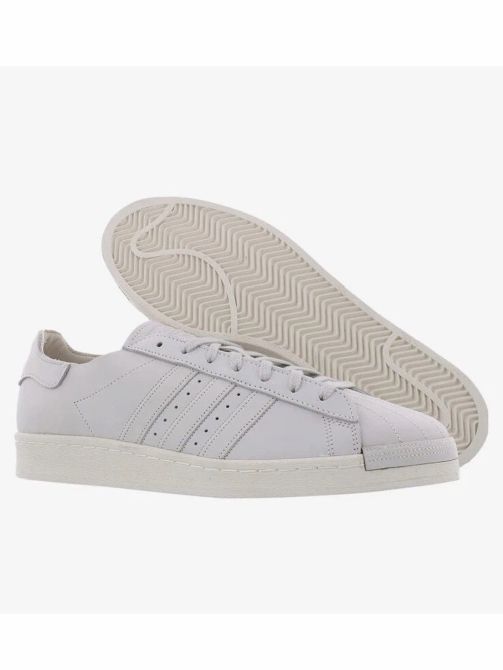 NWT Adidas Leather Light Gray Leather Classic Superstar 82 Unisex